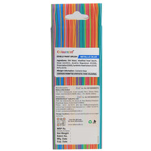 Load image into Gallery viewer, Colourmist Edible Paint Brush With Metallic Paint ( Metallic Blue ) | Food Colour Paint Brush For Dessert | 1pc