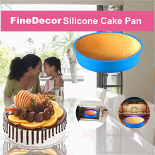 Load image into Gallery viewer, FineDecor Round Silicone Non Stick Cake Pan, Bread and Loaf Tins, Moulds Pan for Cakes,Loaves, Breads, Pie, Pancakes, Pizza and Lasagna (FD 3187)