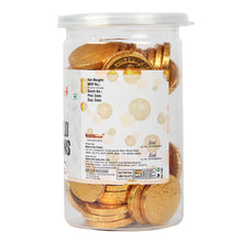 Load image into Gallery viewer, Glint Edible Chocolate Gold Coins | Milk Chocolate Coin Made with Premium Chocolate | Chocolate Gold Coin Gift Jar, 200g