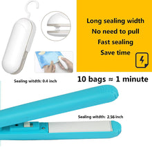Load image into Gallery viewer, FineDecor Portable Multi Functional Hand Press Plastic Mini Heat Sealing Machine Sealer for Food Saver Storage Plastic Bags, FD 2989
