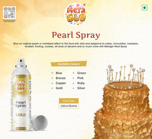 Load image into Gallery viewer, MetaGlo Edible Pearl Spray ( Gold ), 100ml | Cake Decorating Spray Colour for Cakes, Cookies, Cupcakes Or Any Consumable For A Dazzling Metallic Shimmer Effect, Gold