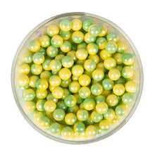Load image into Gallery viewer, Glint Dual Tone Pearl Balls for Cake Decoration ( 7mm ) ( Yellow & Green ), 150g | Dual Colour Cake Sprinkle For Cake Decoration | 150g