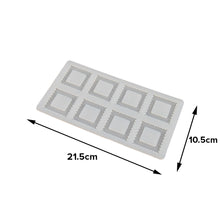 Load image into Gallery viewer, FineDecor Hollow Square Shape Chocolate Garnishing Sheet For Chocolate And Cake Decoration (8 Cavity),FD 3355