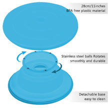 Load image into Gallery viewer, FineDecor Non Slip Plastic Cake Server 28 cm, 360° Degree Rotating Cake Turntable, Cake Decorating Stand, Cake Stand for Icing(Blue), FD 3297
