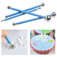 Load image into Gallery viewer, FineDecor 4pcs Sculpture Modeling Tools, Dotting Sculpting Modeling Tools Set, Double-Ended Metal Ball, Sugar Craft Ball Tool - FD 2937