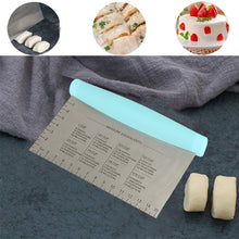 Load image into Gallery viewer, FineDecor Dough Scraper & Chopper Stainless Steel Dough Scraper Pastry Cutter Chopper with Measurement - FD 3205