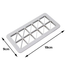Load image into Gallery viewer, FineDecor Crossed Square Cookie Cutter Set / Fondant Embosser & Cutter - Geometric Cutter Set Half Square Shape, FD 3366