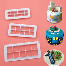 Load image into Gallery viewer, FineDecor Square Cookie Cutter Set / Fondant Embosser & Cutter - Geometric Cutter Set Square Shape, FD 3365