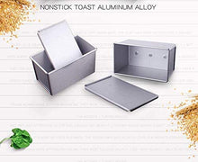 Load image into Gallery viewer, FineDecor Premium Big Nonstick Aluminium Steel Bread Mould/Loaf Pan/Bread Pan/Toast Mould/Bread Tin with Cover Bakeware (Silver) for 750 gm, FD 3311
