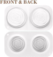 Load image into Gallery viewer, FineDecor Big Rose Shape Silicone Mousse Cake Mould, Non-stick Flower Shape Mould Tray for Baking, Dessert, Biscuit & Soap FD 3172 (2 Cavity)