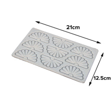 Load image into Gallery viewer, FineDecor Fan Pattern Silicone Chocolate Garnishing Mould (9 Cavity), Flower Shape Garnishing Sheet For Chocolate And Cake Decoration, FD 3542
