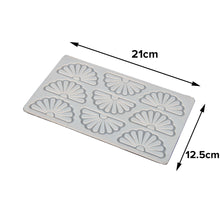 Load image into Gallery viewer, FineDecor Fan Pattern Silicone Chocolate Garnishing Mould (9 Cavity), Flower Shape Garnishing Sheet For Chocolate And Cake Decoration, FD 3542