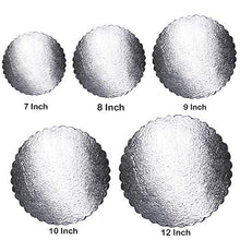 Load image into Gallery viewer, FineDecor Round Silver Cake Board Combo - 7 Inch, 8 Inch, 9 Inch, 10 Inch, 12 Inch Round Cardboard (25 Pieces) Silver
