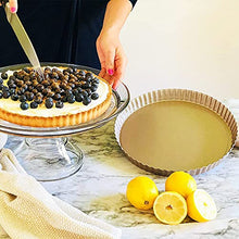 Load image into Gallery viewer, FineDecor Bakeware Large Pie Dish Tart Pan with Removable Bottom, Carbon Steel, 11.7 inch / 30 cm, Golden (FD 3316)