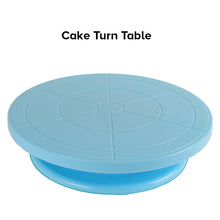 Load image into Gallery viewer, FineDecor Non Slip Plastic Cake Server 28 cm, 360° Degree Rotating Cake Turntable, Cake Decorating Stand, Cake Stand for Icing(Blue), FD 3297