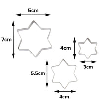 Load image into Gallery viewer, FineDecor Cookie Cutter Stainless Steel Cookie Cutter Set (Heart Shape, 6 & 5 Poninted Star Shape, Flower Shape) (12 Pieces) - FD 3099