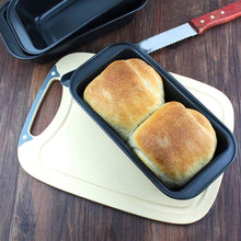 Load image into Gallery viewer, FineDecor Toast Pan ( Black ), Carbon Steel Bread Pan, Nonstick Loaf Pan for Baking with Easy Grips Handles ( 7.5 * 5 * 2.5 inch)FD 3317