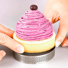 Load image into Gallery viewer, FineDecor Perforated Round Shape Tart Ring - Stainless Steel Tart Ring for Baking - Cake Mousse Ring Mold - 3 Pieces Set ( 2.5", 3", 4" ) - FD 3309