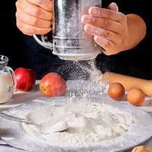 Load image into Gallery viewer, FineDecor Flour Sifter ( Big ), Stainless Steel Sifter for Baking, Double Layers Sifter, Powder Sugar Shaker with Hand Press Design FD 3306