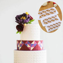 Load image into Gallery viewer, FineDecor Triangle Cookie Cutter / Fondant Cutter & Embosser - Geometric Cutter Set, Triangle Cake Fondant Cutter, FD 3367