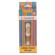 Load image into Gallery viewer, Colourmist Edible Paint Brush With Metallic Paint ( Metallic Gold ) | Food Colour Paint Brush For Dessert | 1pc
