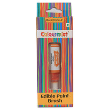 Load image into Gallery viewer, Colourmist Edible Paint Brush With Metallic Paint ( Metallic Orange ) | Food Colour Paint Brush For Dessert | 1pc