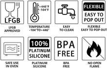 Load image into Gallery viewer, FineDecor Big Rose Shape Silicone Mousse Cake Mould, Non-stick Flower Shape Mould Tray for Baking, Dessert, Biscuit & Soap FD 3172 (2 Cavity)