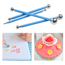 Load image into Gallery viewer, FineDecor 4pcs Sculpture Modeling Tools, Dotting Sculpting Modeling Tools Set, Double-Ended Metal Ball, Sugar Craft Ball Tool - FD 2937