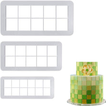 Load image into Gallery viewer, FineDecor Square Cookie Cutter Set / Fondant Embosser & Cutter - Geometric Cutter Set Square Shape, FD 3365