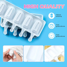 Load image into Gallery viewer, FineDecor Premium Silicone Cakesicle Mould Popsicle Easy Ice Cream Bar Mould, 8 Cavity (White), FD 3193
