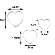 Load image into Gallery viewer, FineDecor Cookie Cutter Stainless Steel Cookie Cutter Set (Heart Shape, Round Shape, Star Shape, Flower Shape) (12 Pieces) - FD 3101
