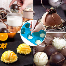 Load image into Gallery viewer, FineDecor Semi Sphere Silicone Non Stick Molds, 5 Cavity Chocolate Mould, Baking Mold for Making Hot Chocolate Bombs,Cake,Jelly,Dome Mousse (FD 3185)