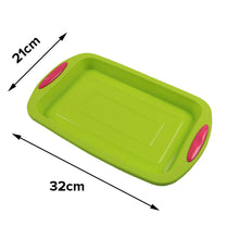 Load image into Gallery viewer, FineDecor 5 Psc Premium NonStick Silicone Bakeware Set, Non Stick Doughnut Pan, Muffin Pan, Loaf Pan, Round & Square Pan Kitchen Tool, FD 3402, Green