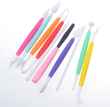 Load image into Gallery viewer, FineDecor 10pcs Fondant Modeling Tools Set Gum Paste for Cake Decorating, Cake Marshmallow Sculpting Tools Set - (10 Pcs X 1 Set) FD 3413