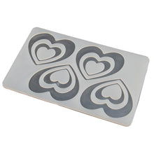 Load image into Gallery viewer, FineDecor Heart Shape Chocolate Garnishing Sheet For Chocolate And Cake Decoration (4 Cavity),FD 3357