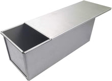 Load image into Gallery viewer, FineDecor Premium Big Nonstick Aluminium Steel Bread Mould/Loaf Pan/Bread Pan/Toast Mould/Bread Tin with Cover Bakeware (Silver) for 750 gm, FD 3311