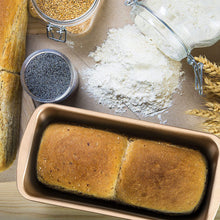 Load image into Gallery viewer, FineDecor Toast Pan ( Gold ), Carbon Steel Bread Pan, Nonstick Loaf Pan for Baking with Easy Grips Handles ( 10.5 * 6 * 2.5 inch)- FD 3310