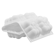 Load image into Gallery viewer, FineDecor 3D Cloud Shape Mousse Cake Mould, Silicone Mousse Mould Square Bubble Shape Mould for Baking, FD 3168 (6 Cavitiy)