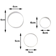 Load image into Gallery viewer, FineDecor Cookie Cutter Stainless Steel Cookie Cutter Set (Heart Shape, Round Shape, Star Shape, Flower Shape) (12 Pieces) - FD 3101