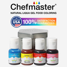 Load image into Gallery viewer, CHEFMASTER - NATURAL LIQUA GEL - ASSORTED KIT - (10 GM X 4 BOTTLES X 1 KIT)