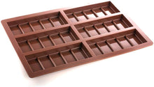 Load image into Gallery viewer, FineDecor Silicone Mould Chocolate Bar Sweet Moulds Candy Mould Jelly Mould Rectangle Baking Silicon Bakeware Mold Shape (6 Cell 5 Section) - FD 3434