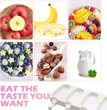 Load image into Gallery viewer, FineDecor Premium Silicone Cakesicle Mould Popsicle Easy Ice Cream Bar Mould, 8 Cavity (White), FD 3193