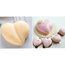 Load image into Gallery viewer, FineDecor Diamond Heart Shape Silicone Mousse Cake Mould, Non-stick Heart Shaped Mould Tray for Baking, Dessert, Biscuit and Soap, FD 3167 (8 Cavity)
