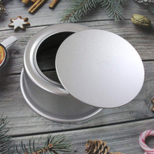 Load image into Gallery viewer, FineDecor Premium Aluminium Cake Pan/Mould Removable Bottom, Round Shape (8 inch diameter * 3 inch height), FD 3025