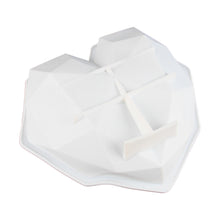 Load image into Gallery viewer, FineDecor Diamond Heart Shape Silicone Mousse/Pinata Cake Mould, Mousse Fudge 3D Heart Mould for Chocolate Baking Pan, FD 3177