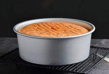 Load image into Gallery viewer, FineDecor Premium Aluminium Cake Pan/Mould Removable Bottom, Round Shape (8 inch diameter * 3 inch height), FD 3025