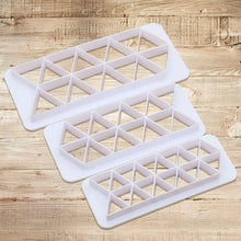 Load image into Gallery viewer, FineDecor Triangle Cookie Cutter / Fondant Cutter & Embosser - Geometric Cutter Set, Triangle Cake Fondant Cutter, FD 3367
