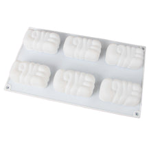 Load image into Gallery viewer, FineDecor Love Text Shape Silicone Mousse Cake Mould, Non-stick Love Shape Silicone Mould Tray for Baking, Dessert, Biscuit & Soap FD 3171 (6 Cavity)