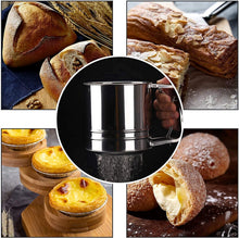 Load image into Gallery viewer, FineDecor Flour Sifter ( Big ), Stainless Steel Sifter for Baking, Double Layers Sifter, Powder Sugar Shaker with Hand Press Design FD 3306