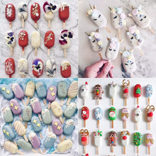 Load image into Gallery viewer, FineDecor Premium Silicone Cakesicle Mould Popsicle Easy Ice Cream Bar Mould, 8 Cavity (White), FD 3193